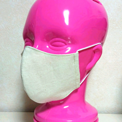 大人用立体マスク(コットンリネンバニラ) 1枚目の画像
