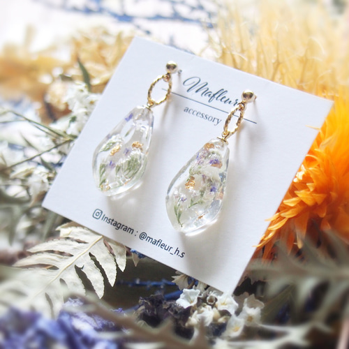 ドロップアクセサリー ピアス（フック・チェーン） mafleur 通販