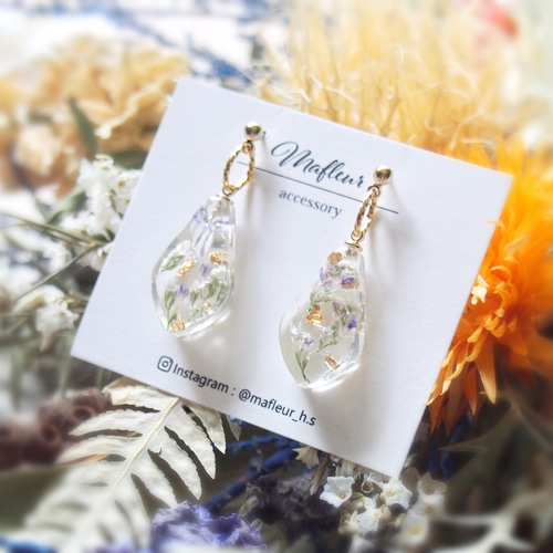 ドロップアクセサリー ピアス（フック・チェーン） mafleur 通販