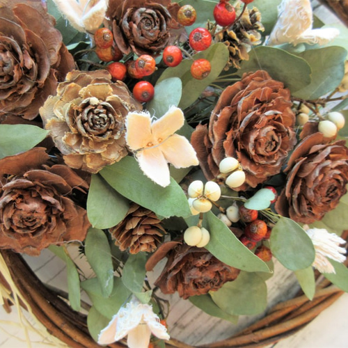 シダーローズのアレンジ スワッグ Cotton Cloth 通販 12717285｜Creema