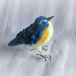 羊毛 フェルト 幸せの青い鳥 ルリビタキ 羊毛フェルト ane 通販