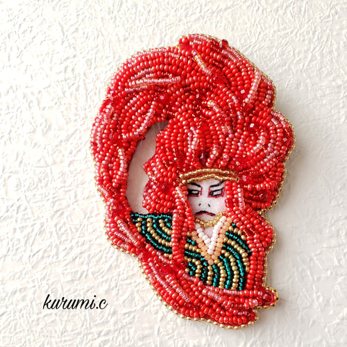 オリジナル　ブローチタイプ Piece (ピース) 刺しゅうキット 『K.omono (コモノ) hanabadtake