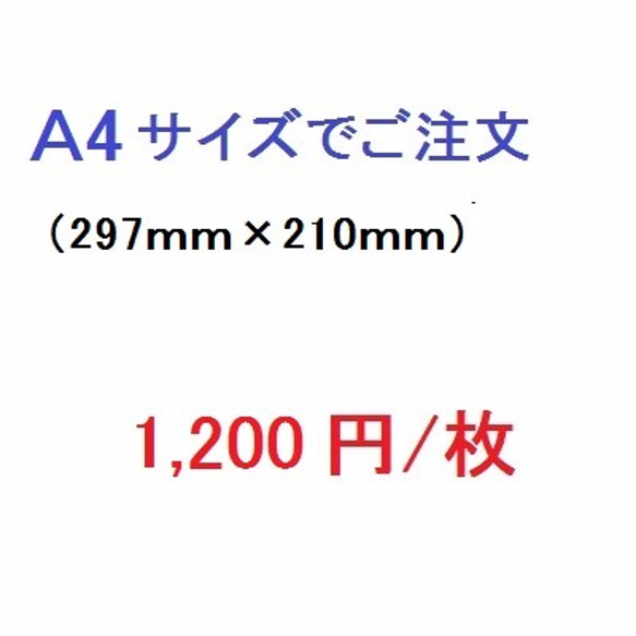 サイズオーダー　A4サイズ 1枚目の画像