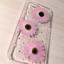 【受注製作51】iphone/スマホ 押し花ケース　本物のお花使用 2枚目の画像