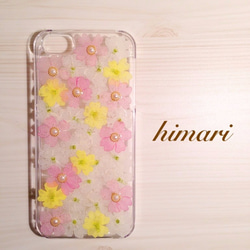 yumi様専用【受注製作19】iphone6s plusケース 本物のお花使用 スマホ 2枚目の画像