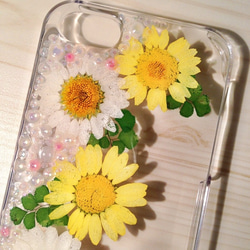 再販【受注製作28】iphone/スマホ 押し花ケース　本物のお花使用 3枚目の画像