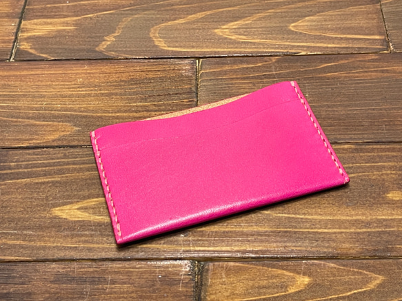 シンプルな横型カードケース（ピンク） 2枚目の画像