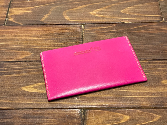 シンプルな横型カードケース（ピンク） 3枚目の画像