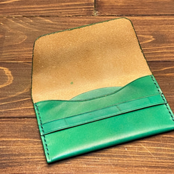 【アウトレット】ベルト付2層カードケース typeB【緑】 3枚目の画像