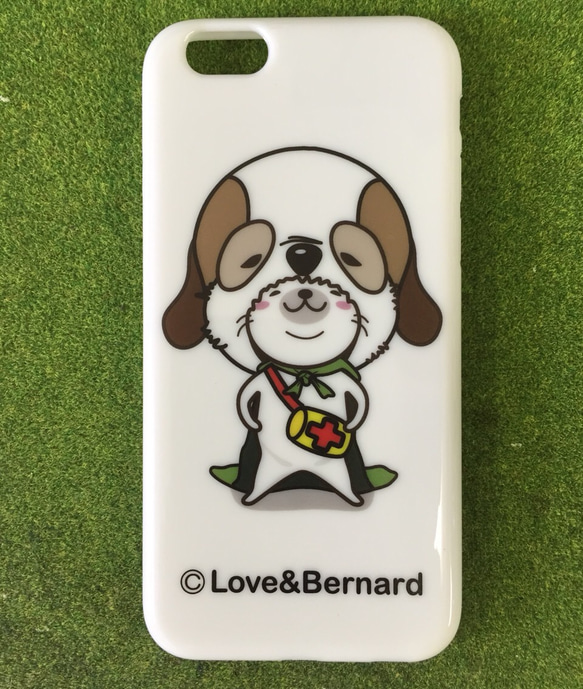 セントバーナード Love&Bernard iPhone6 ソフトカバー 犬 猫 1枚目の画像