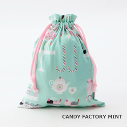 給食袋＊巾着プチ/M/L＊CANDY FACTORY MINT＊＊ 4枚目の画像