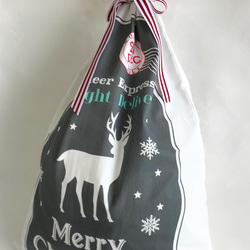 グレー＊クリスマス＊プレゼント袋＊サンタクロースプレゼント袋＊Christmas Sack＊ 2枚目の画像