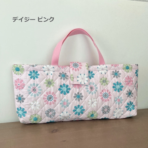 大きめレッスンバッグ.ピアニカケース♡ハート柄キルティング(くすみピンク) レッスンバッグ♡ハート柄キルティング (くすみピンク)フリル