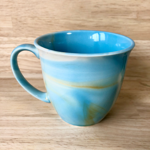 マーブルマグカップ　空色 2枚目の画像