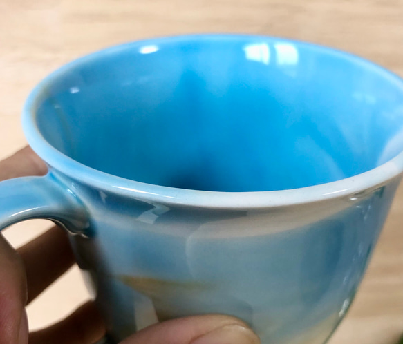 マーブルマグカップ　空色 9枚目の画像