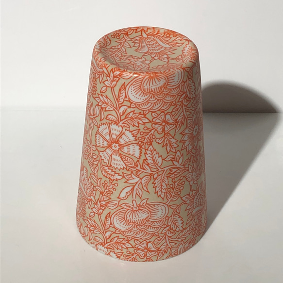白磁の薄〜いカップと陶製ストロー　Art Flower 5枚目の画像