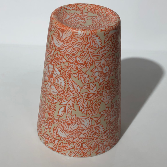 白磁の薄〜いカップと陶製ストロー　Art Flower 9枚目の画像