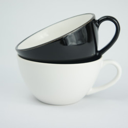 2個セット スープカップ ツートンカラー白黒 美濃焼 5枚目の画像