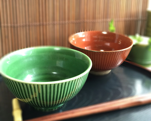 陶芸土物　作家もの　織部焼織部釉　マルチボウル　小鉢　茶碗　サラダボウル　５客 陶芸土物 作家もの 織部焼織部釉 マルチボウル 小鉢 茶碗 サラダ