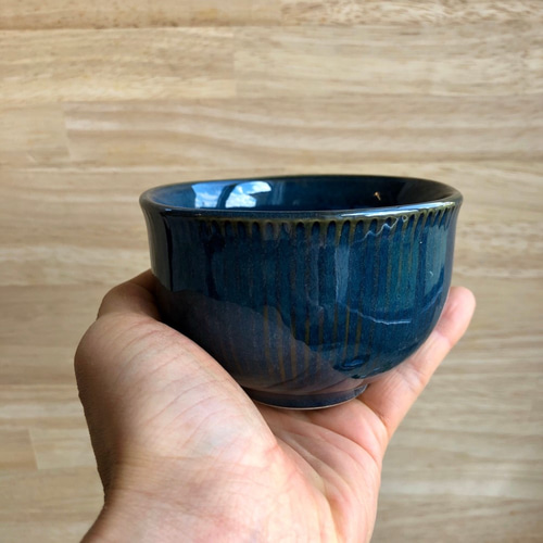 湯のみと茶托セット 藍色 湯呑み 佐橋製陶所 sahashi japan 通販