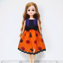 22cmドール服 リアルクローズ♡ホワイトブラウスとラベンダーギャザー