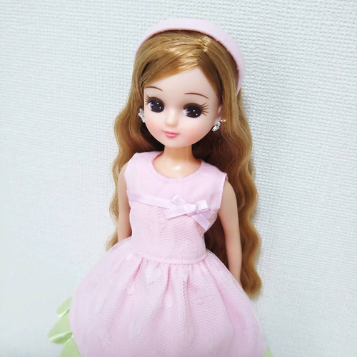 22cmドール服 ハートチュール♡ワンピース リカちゃん服