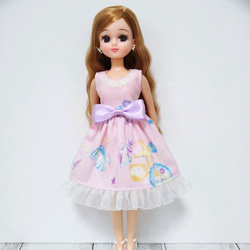 22cmドール服 ゆめかわ♡ワンピース リカちゃん服 ブライス