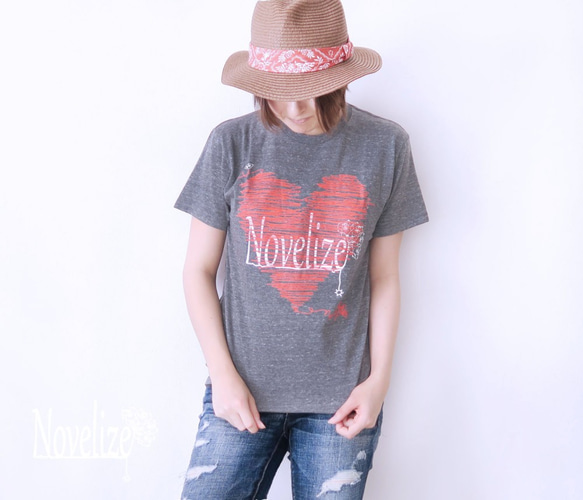 おとなのTシャツ　*LOVE-Tee*　＊アッシュグレイ＊ 1枚目の画像