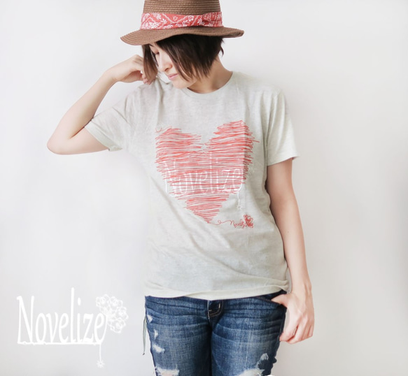 おとなのTシャツ　*LOVE-Tee*　＊ライトグレイ＊ 1枚目の画像