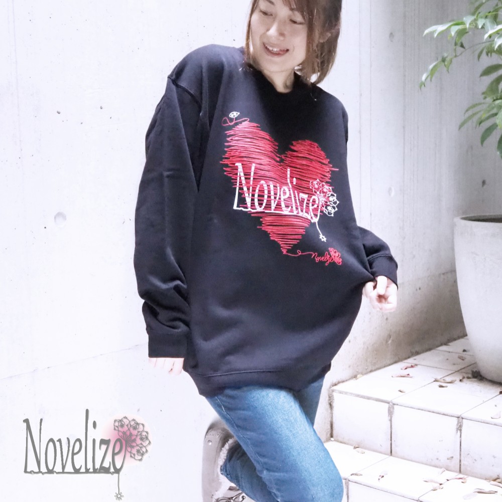 おとなのトレーナー　*LOVE-Tee*　＊ブラック＊