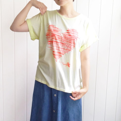 おとなのBIGＴシャツ　*LOVE-Tee*　＊イエロー 3枚目の画像