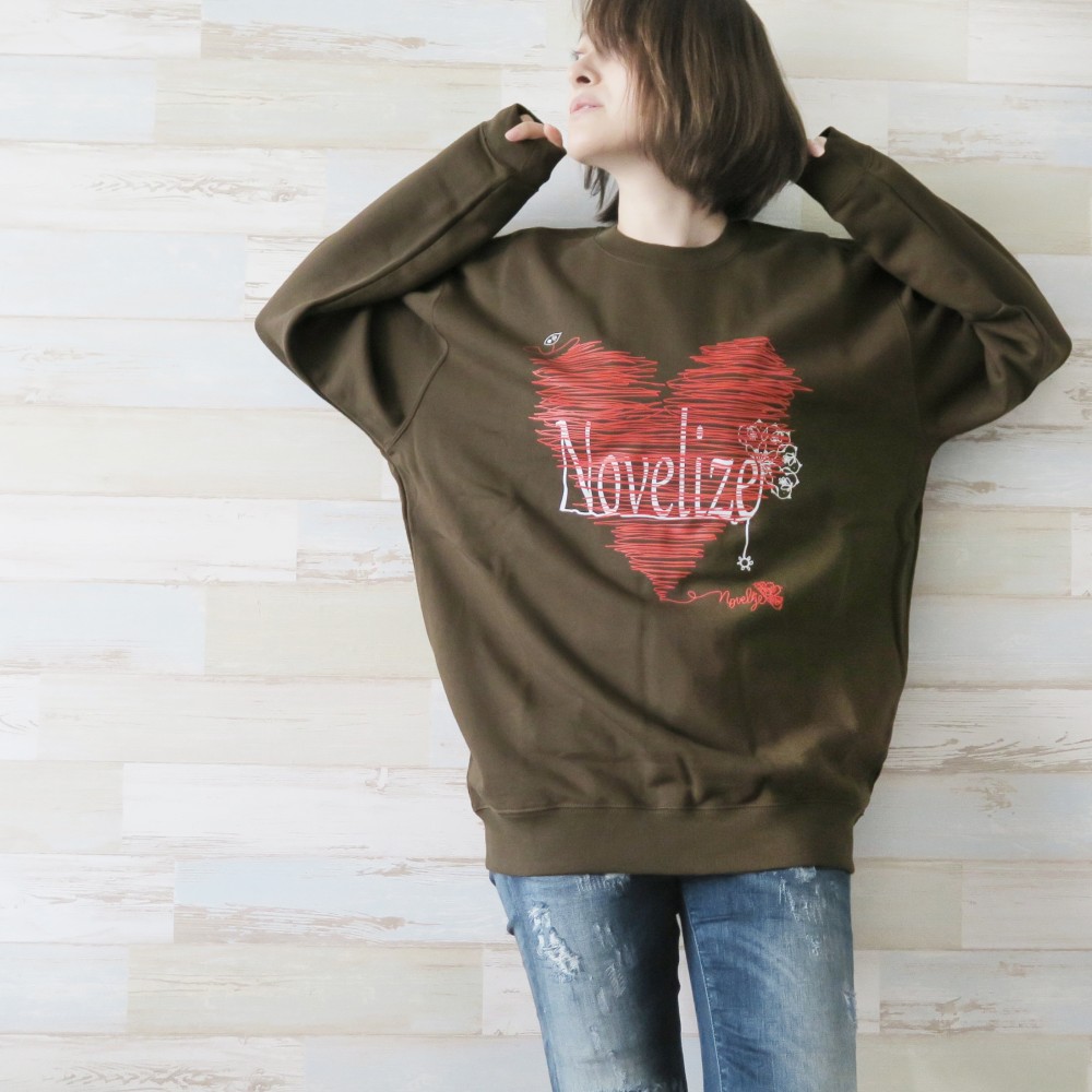 おとなのトレーナー　*LOVE-Tee*　＊XL・オリーブ＊