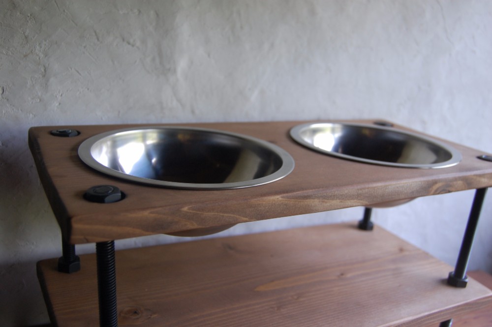 ペット用テーブル（中型犬用、ステンレスボウルタイプ）受注制作