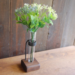 野草のための花器（ウォルナット、シングル） 1枚目の画像