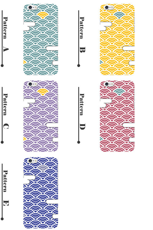 スマホケース 全機種対応 クリアプリントケース 和柄 デザイン(cw-1046～1050) 2枚目の画像