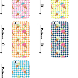 スマホケース 全機種対応 クリアプリントケース アイス イラスト(cw-1136～1140) 2枚目の画像