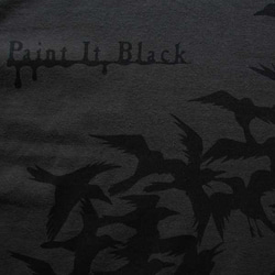 【闇鴉　SUMI】闇に舞う鴉の群れが夜空を漆黒に染める。★和柄Ｔシャツ専門店【Tシャツ工房三宝堂】 2枚目の画像