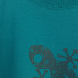 【櫻月光　グリーン】鮮やかなアップルグリーンに特徴的なヤモリをあしらいました。★和柄Ｔシャツ専門店【Tシャツ工房三宝堂】 2枚目の画像