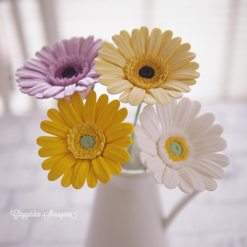 DAISOの樹脂粘土で花を作る】 How to make CLAY FLOWER 簡単
