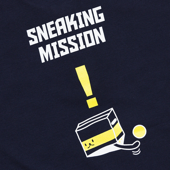 SCOPYネコポロシャツ「SNEAKING MISSION」 ネイビー 3枚目の画像