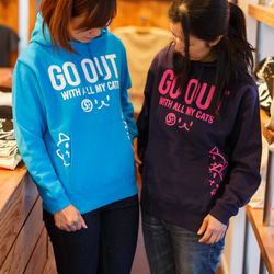 SCOPYパーカー「GO OUT」 ネイビー 3枚目の画像