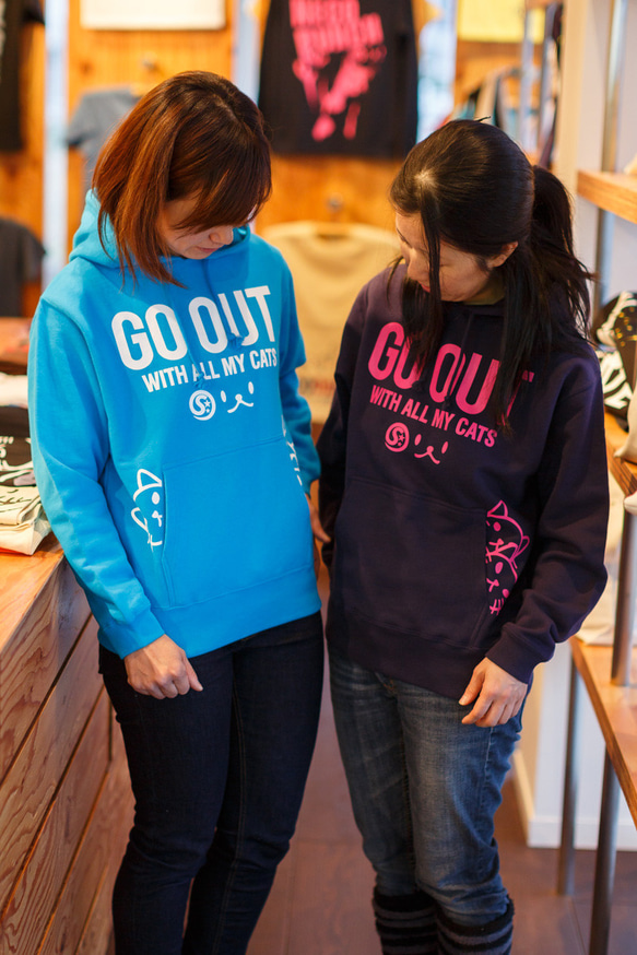 SCOPYパーカー「GO OUT」 ネイビー 3枚目の画像