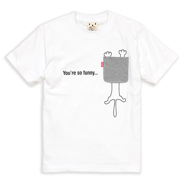 SCOPYネコTシャツ「funny cat」ホワイト