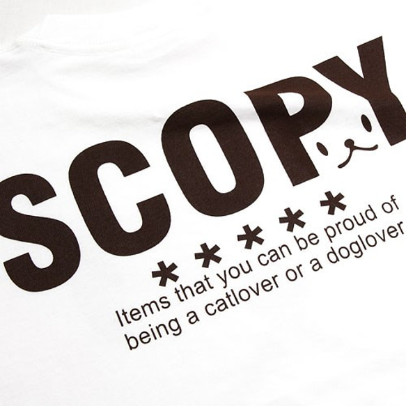 SCOPYネコTシャツ「GO!GO!SCOPY!」ホワイト 3枚目の画像