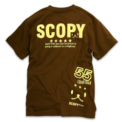 SCOPYネコTシャツ「GO!GO!SCOPY!」チョコレート 2枚目の画像