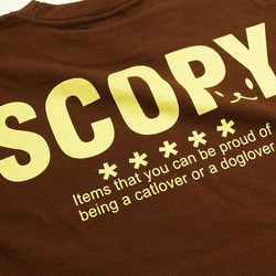 SCOPYネコTシャツ「GO!GO!SCOPY!」チョコレート 3枚目の画像