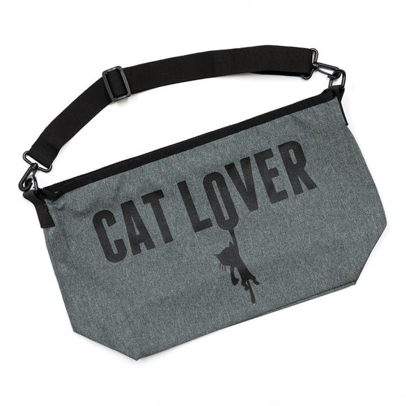 【販売終了】SCOPYネコ　バッグ 「CAT LOVER」   ヘザーチャコール 1枚目の画像