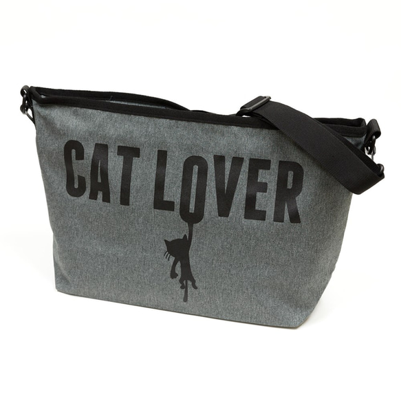 【販売終了】SCOPYネコ　バッグ 「CAT LOVER」   ヘザーチャコール 2枚目の画像