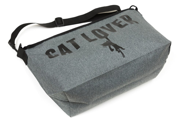 【販売終了】SCOPYネコ　バッグ 「CAT LOVER」   ヘザーチャコール 6枚目の画像