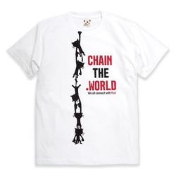 SCOPYネコTシャツ「CHAIN」ホワイト 1枚目の画像